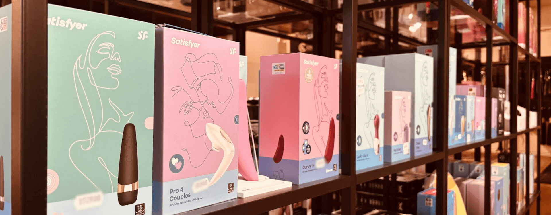 Udvalg af Satisfyer vibratorer i forskellige modeller og størrelser